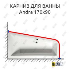 Карниз для ванны Alpen Andra 170х90 Усиленный 25 мм MrKARNIZ