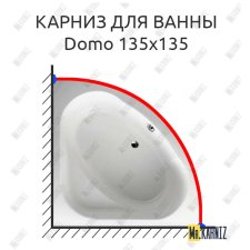 Карниз для ванны Jacob Delafon Domo 135х135 Усиленный 25 мм MrKARNIZ